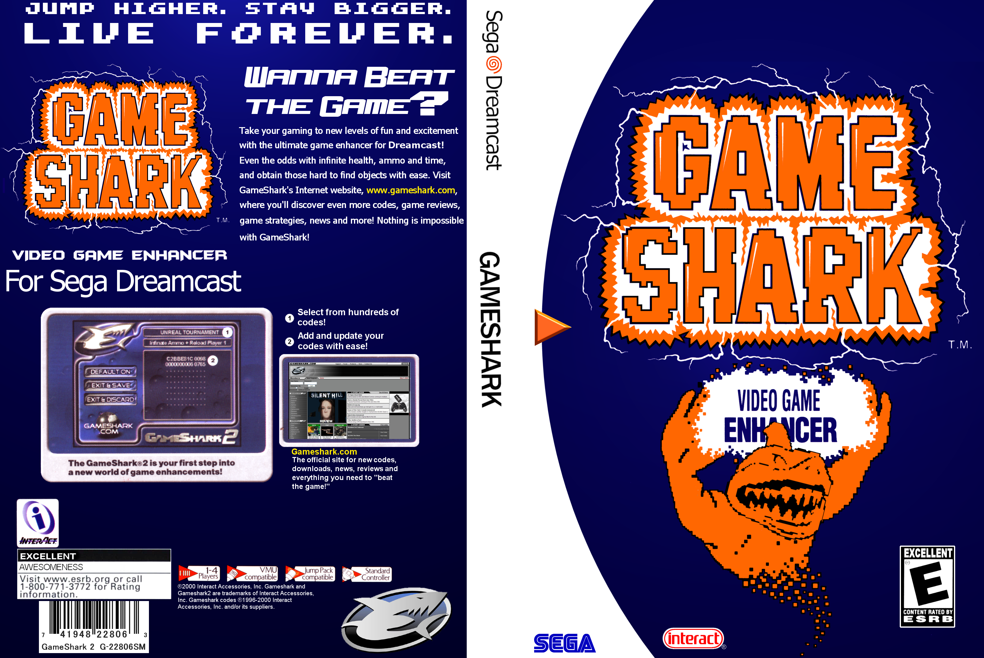 Dreamcast Gameshark DVD case insert